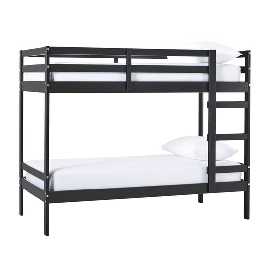 Walker Edison Sophie Simple Solid Wood Twin Over Twin Bunk Bed - lily & onyx