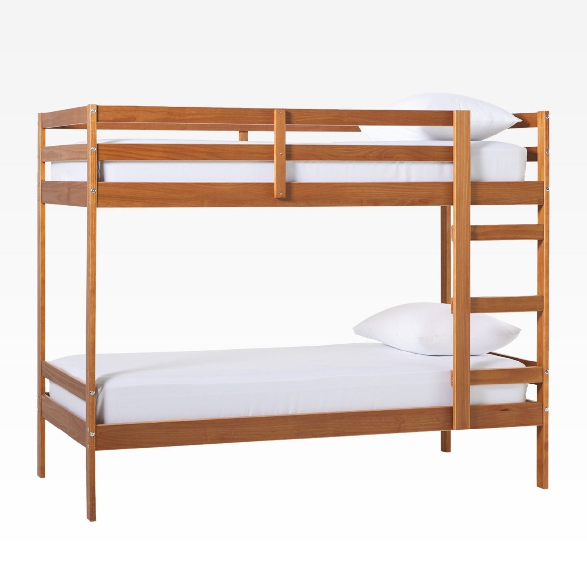 Walker Edison Sophie Simple Solid Wood Twin Over Twin Bunk Bed - lily & onyx