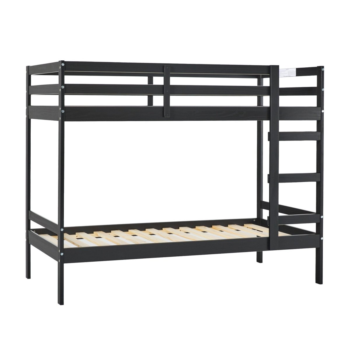 Walker Edison Sophie Simple Solid Wood Twin Over Twin Bunk Bed - lily & onyx