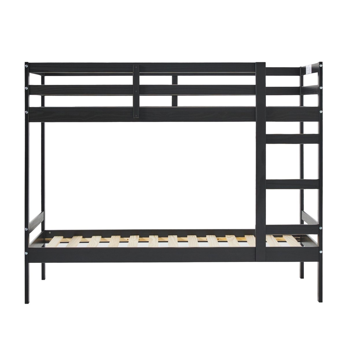 Walker Edison Sophie Simple Solid Wood Twin Over Twin Bunk Bed - lily & onyx