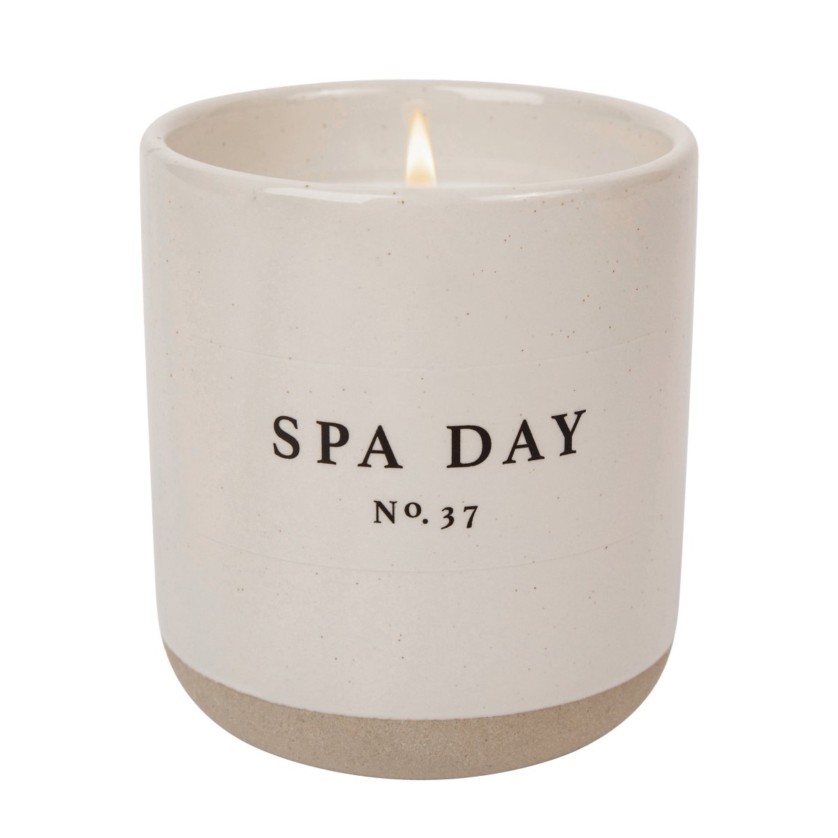 Sweet Water Decor Spa Day Soy Candle - Cream Stoneware Jar - 12 oz