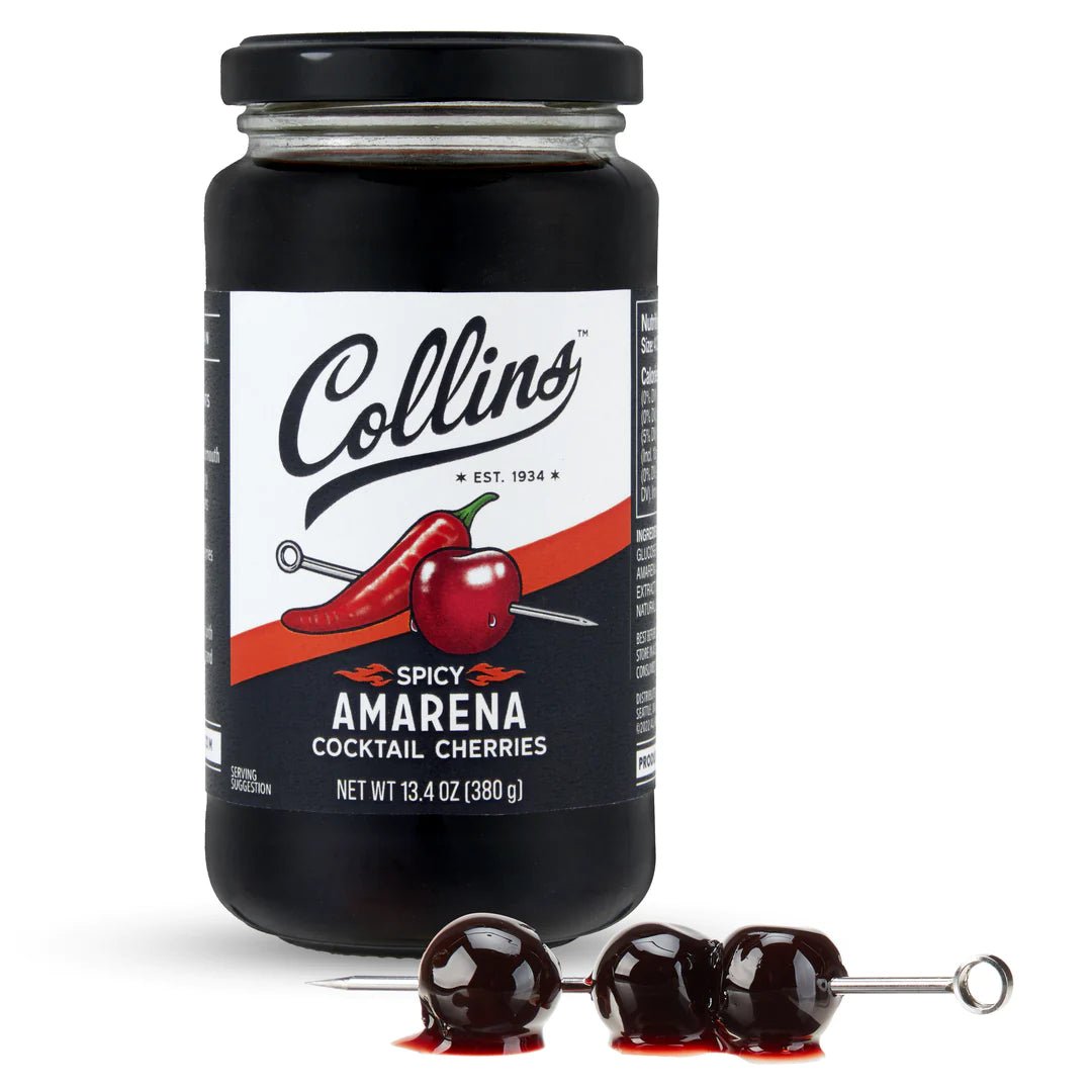 Collins Spicy Amarena Cherries, 13.4 Oz - lily & onyx