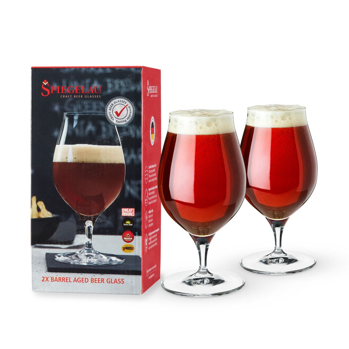 Spiegelau Craft Beer Glasses, Made in Germany And 2x Barrel Aged Crystal  Clarity