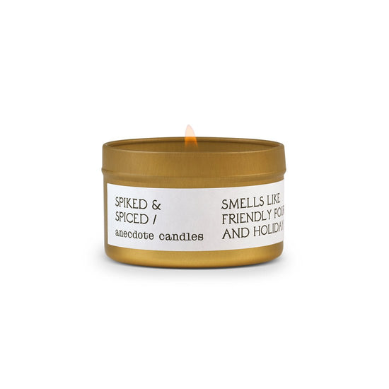 Anecdote Candles Spiked & Spiced | 3.4 Oz Travel Tin Candle | Red Wine & Cinnamon - lily & onyx
