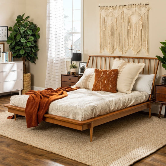 Walker Edison Spindle Back Solid Wood Beds - lily & onyx
