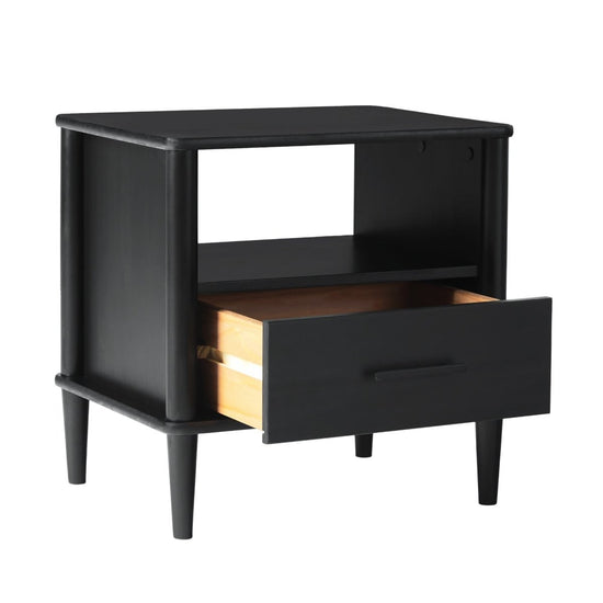 Walker Edison Spindle Transitional 1-Drawer Nightstand - lily & onyx