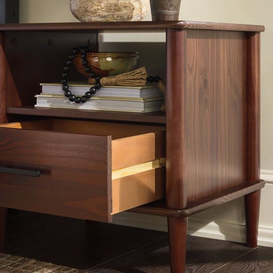 Walker Edison Spindle Transitional 1-Drawer Nightstand - lily & onyx