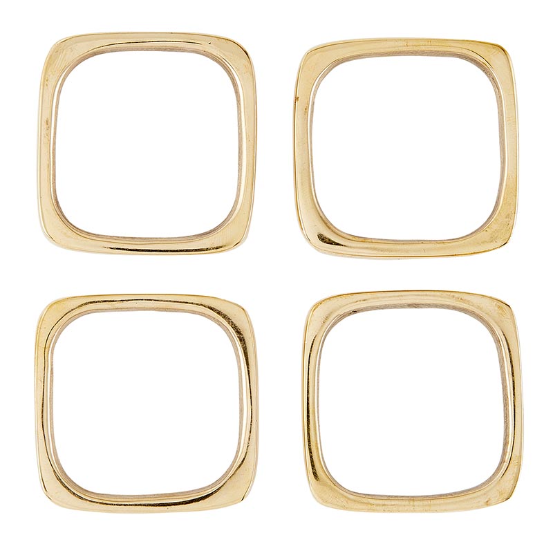 Santa Barbara Design Studio Square Brass Napkin Rings, Set of 8 - lily & onyx