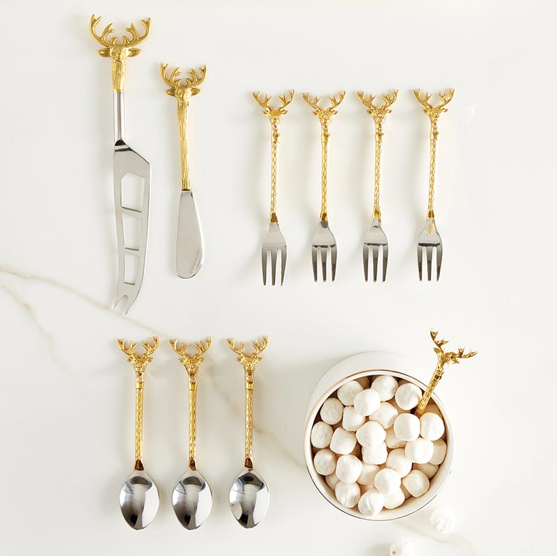 Santa Barbara Design Studio Stag Charcuterie Essentials Forks, Set of 8 - lily & onyx