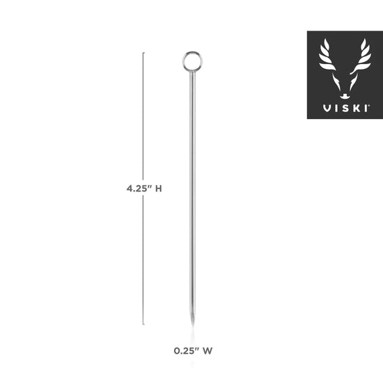 Viski Stainless Steel Cocktail Picks, Set of 6 - lily & onyx