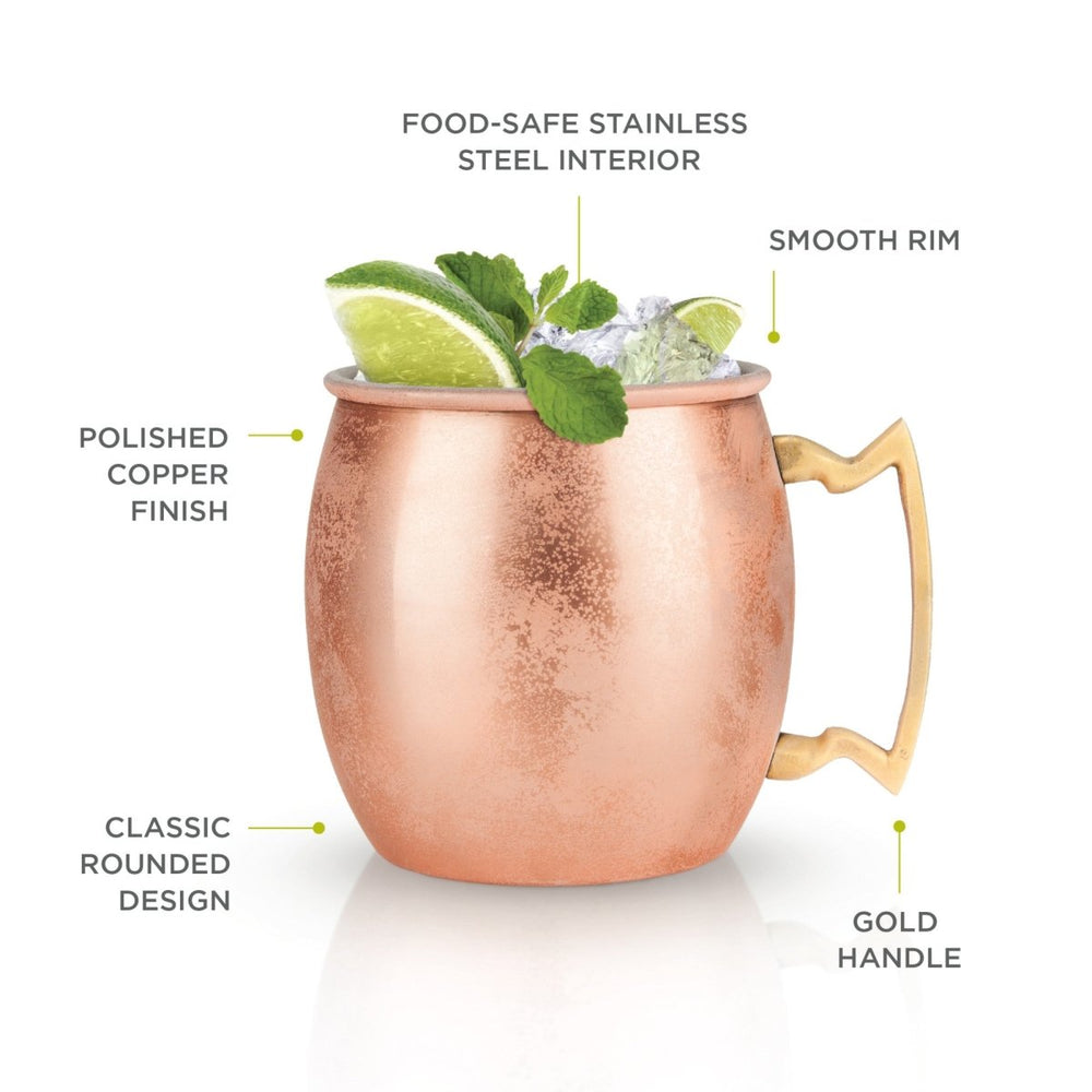 
                      
                        TRUE Stainless Steel Moscow Mule Cocktail Mug with Smooth Copper Finish - lily & onyx
                      
                    