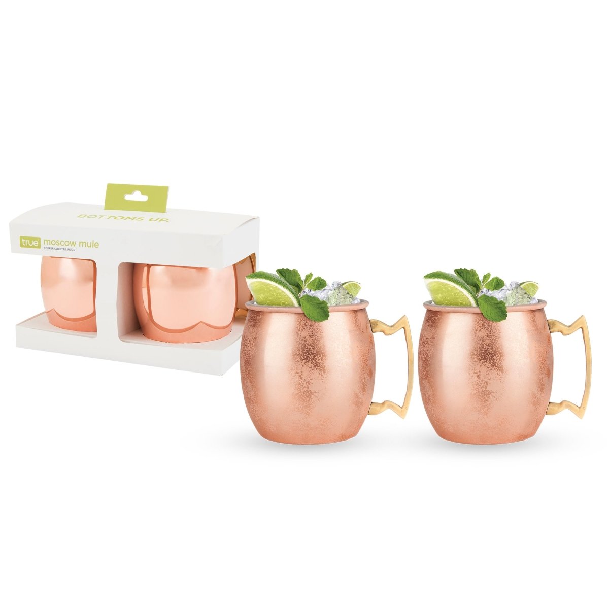 TRUE Stainless Steel Moscow Mule Cocktail Mug with Smooth Copper Finish - lily & onyx