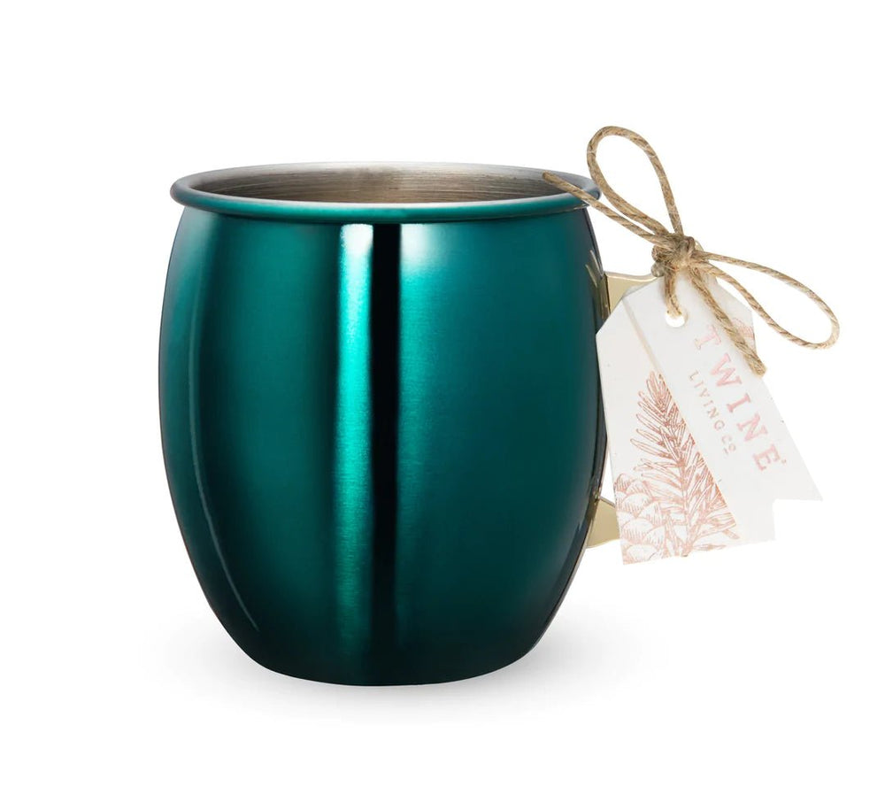
                      
                        Twine Living Stainless Steel Moscow Mule Mug with Metallic Green & Gold Finish - lily & onyx
                      
                    