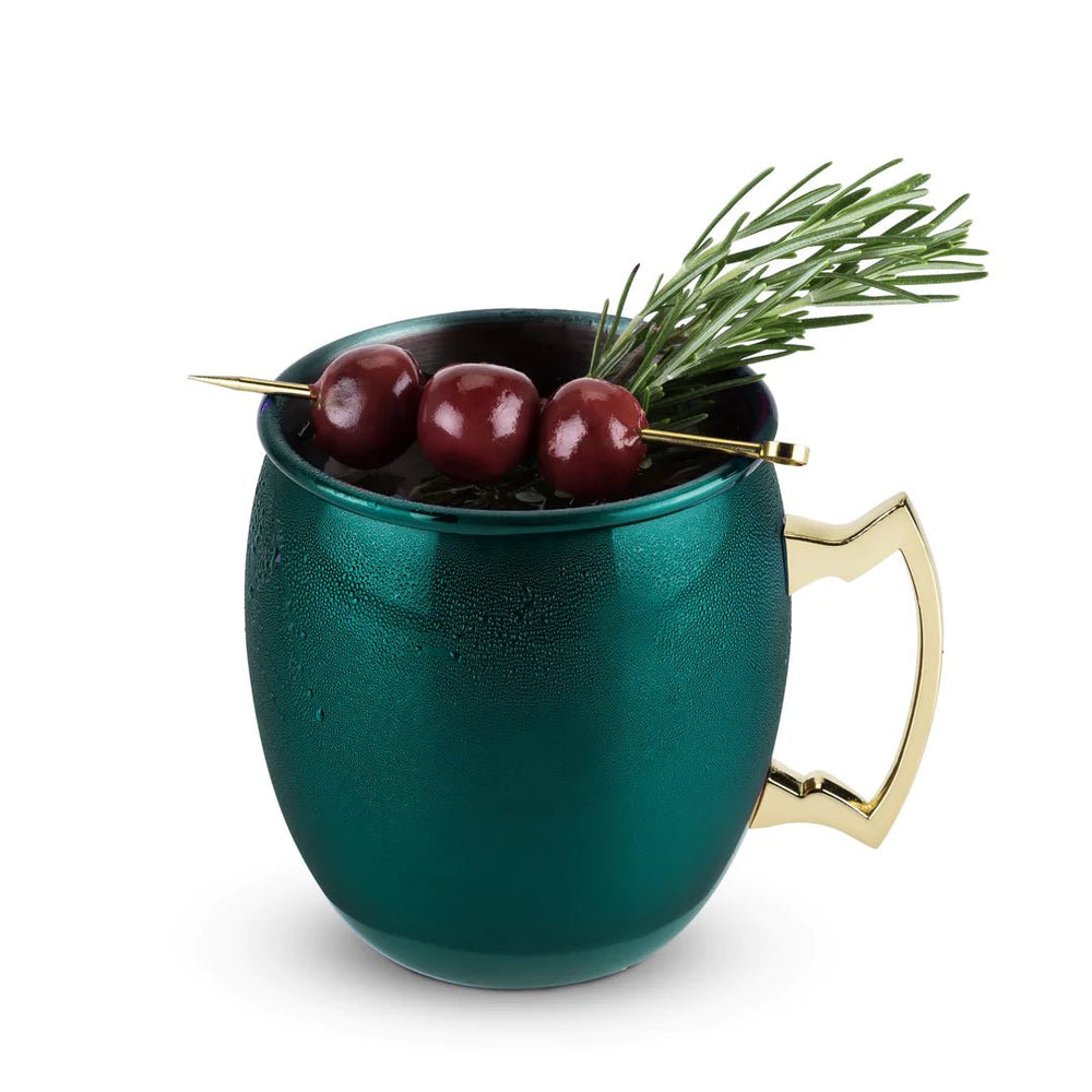 
                      
                        Twine Living Stainless Steel Moscow Mule Mug with Metallic Green & Gold Finish - lily & onyx
                      
                    
