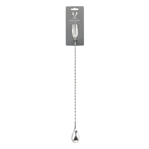 Load image into Gallery viewer, Viski Stainless Steel Trident Barspoon - lily &amp;amp; onyx
