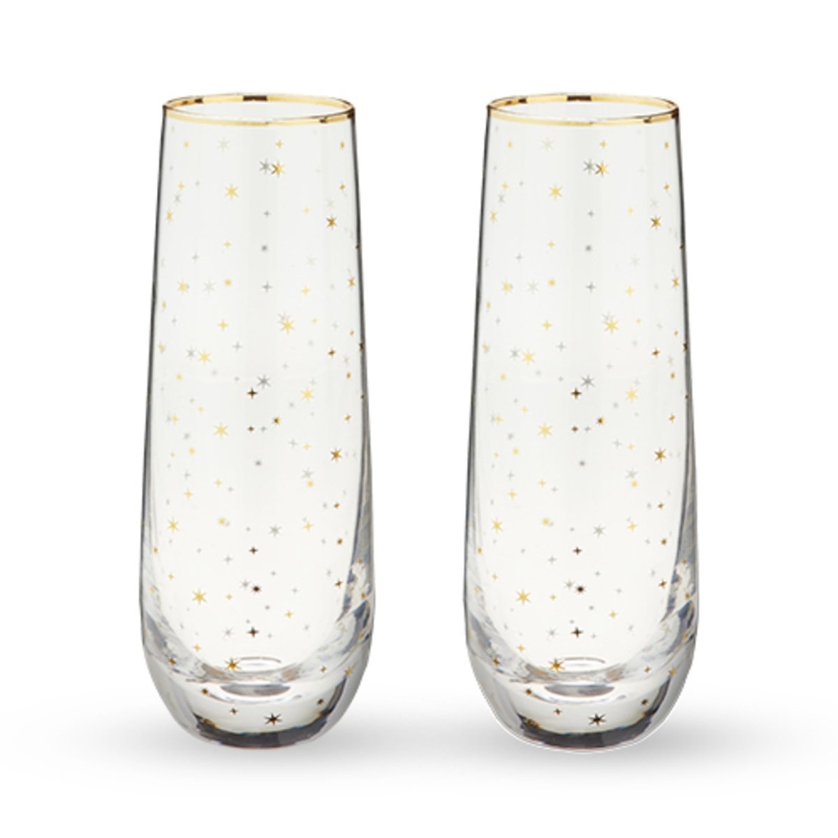 Twine Starlight Stemless Champagne Flute, Set of 2 - lily & onyx