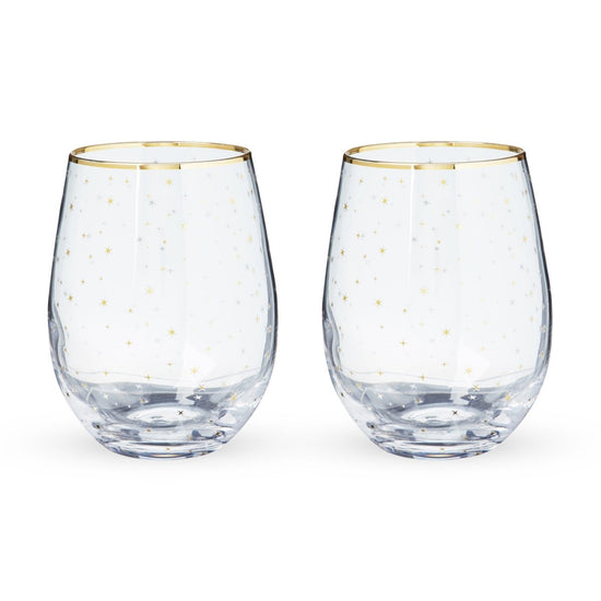 Load image into Gallery viewer, Twine Starlight Stemless Wine Glass, Set of 2 - lily &amp;amp; onyx
