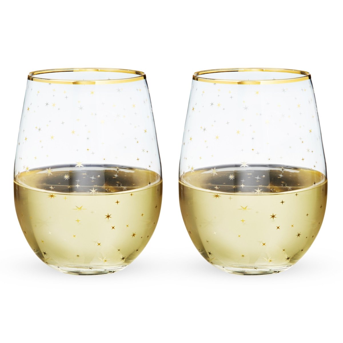 Twine Starlight Stemless Wine Glass, Set of 2 - lily & onyx