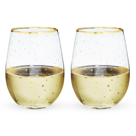 Load image into Gallery viewer, Twine Starlight Stemless Wine Glass, Set of 2 - lily &amp;amp; onyx
