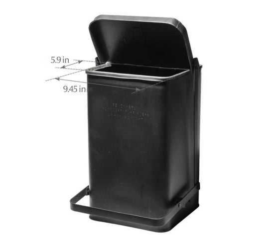 puebco Steel Step Trash Can, Natural - lily & onyx
