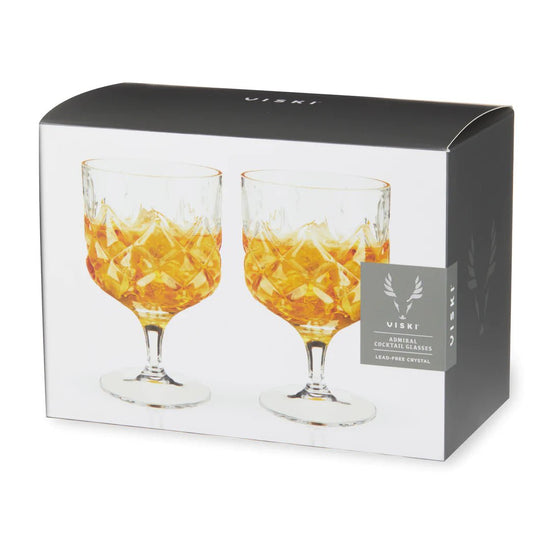Load image into Gallery viewer, Viski Stemmed Admiral Cocktail Glass, Set of 2 - lily &amp;amp; onyx
