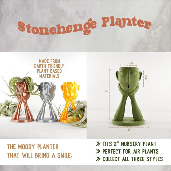 Rosebud HomeGoods Stonehenge “Oops” Air Head Planter - lily & onyx
