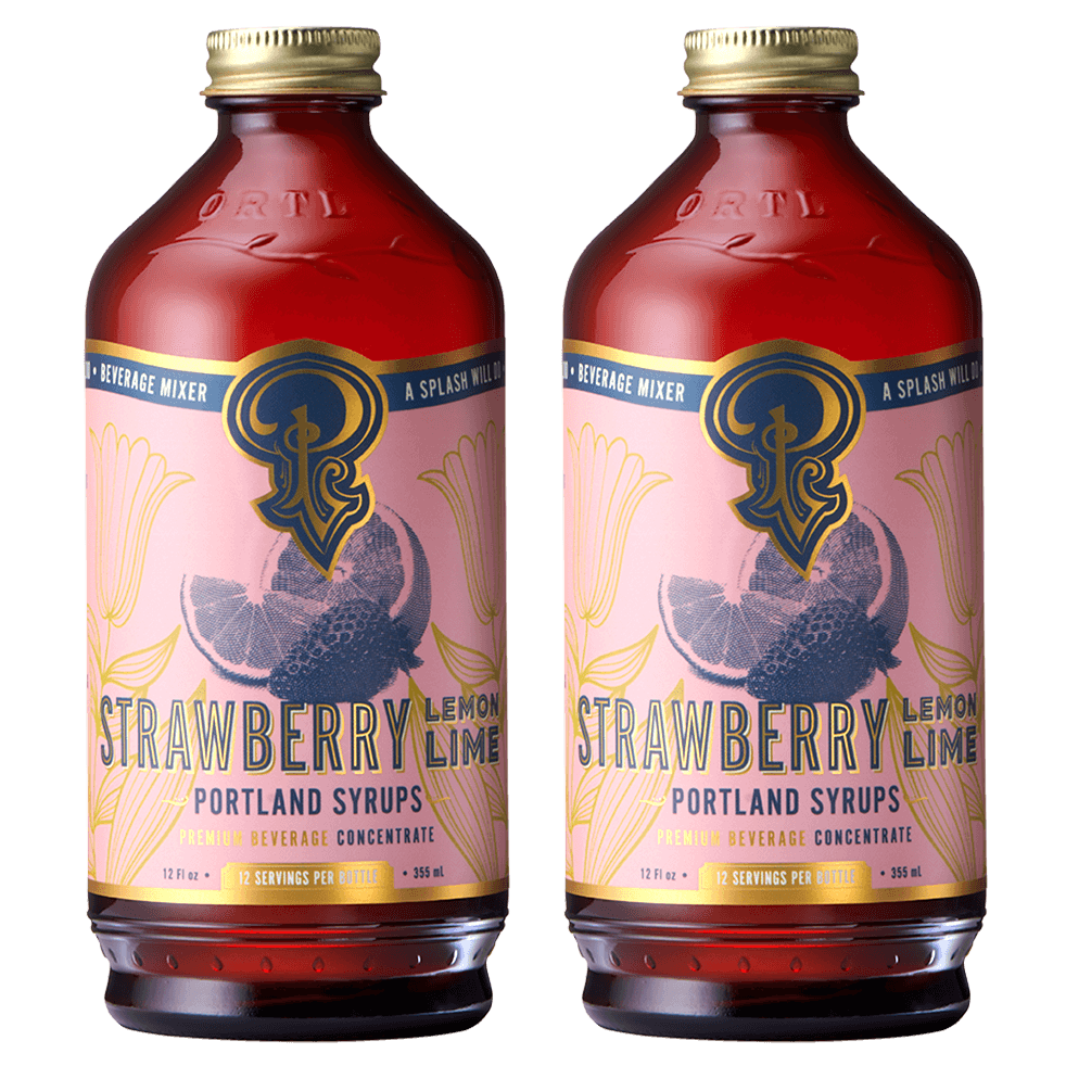 Portland Syrups Strawberry Lemon-Lime Syrup, 2 Pack - lily & onyx