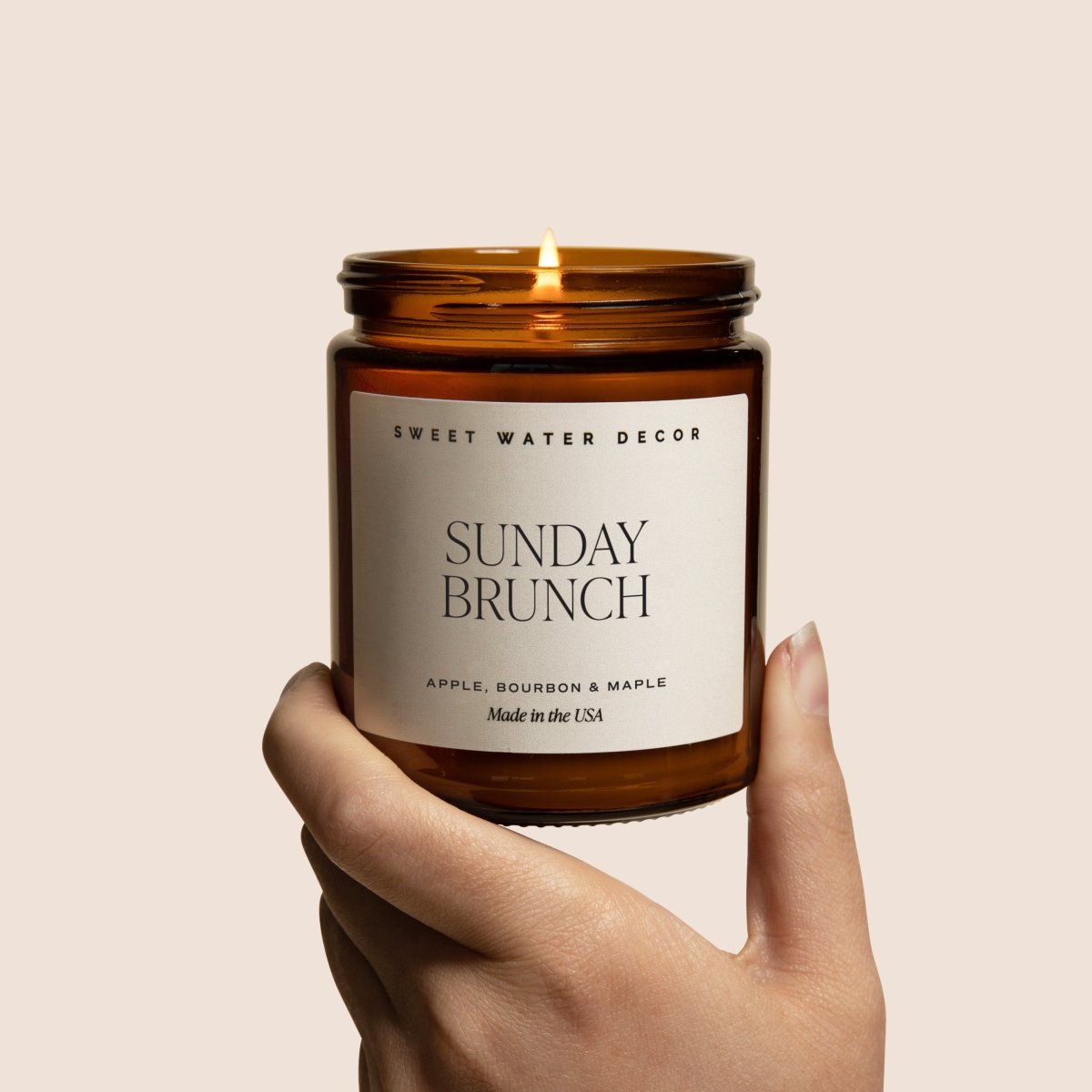 Sweet Water Decor Sunday Brunch Soy Candle - Amber Jar - 9 oz - lily & onyx