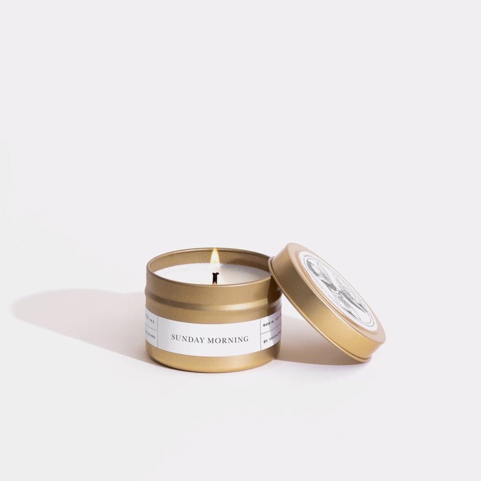 Brooklyn Candle Studio Sunday Morning Gold Travel Candle - lily & onyx