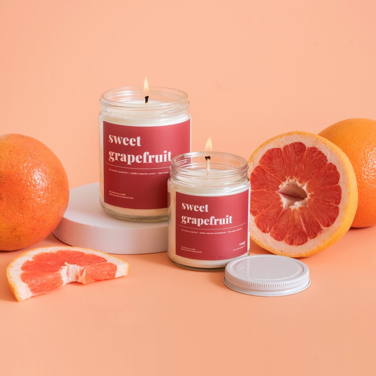 Candelles Sweet Grapefruit Soy Candle, 16 oz - lily & onyx