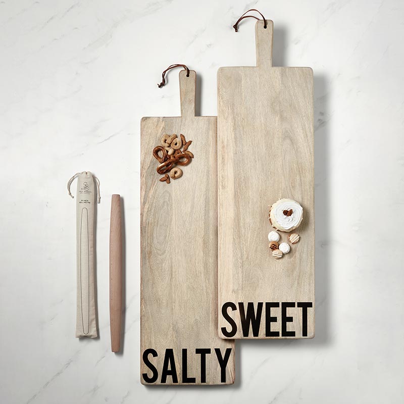 Santa Barbara Design Studio Sweet & Salty Reversible Plank Mango Wood Charcuterie Board - lily & onyx