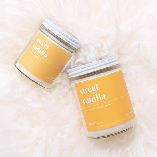 Candelles Sweet Vanilla Soy Candle, 9 oz - lily & onyx