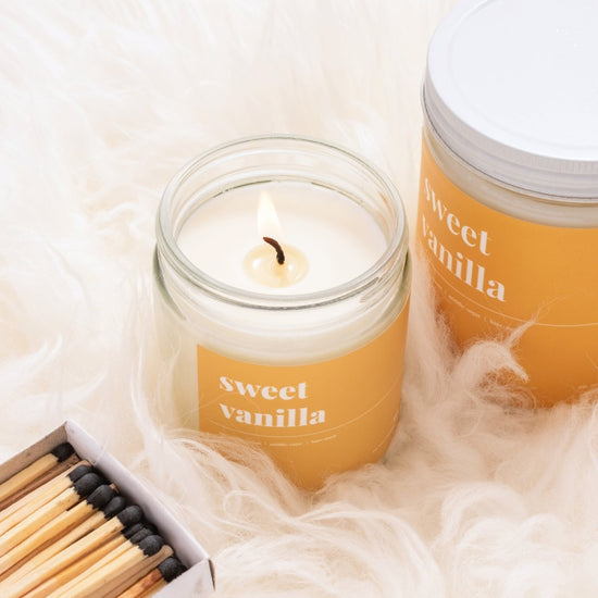 Candelles Sweet Vanilla Soy Candle, 9 oz - lily & onyx