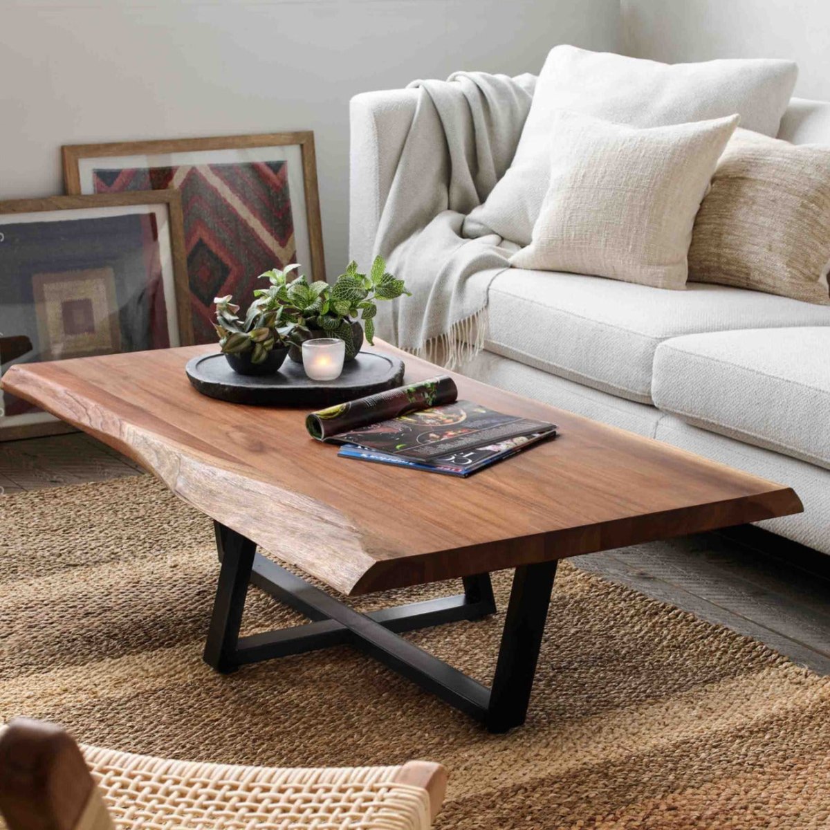 Load image into Gallery viewer, texxture Takara™ Live Edge Coffee Table - lily &amp;amp; onyx
