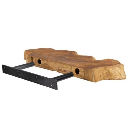 Load image into Gallery viewer, texxture Takara™ Live Edge Teak Floating Shelves - lily &amp;amp; onyx
