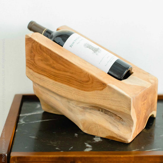 texxture Takara™ Teak Wood Wine Bottle Rest - lily & onyx