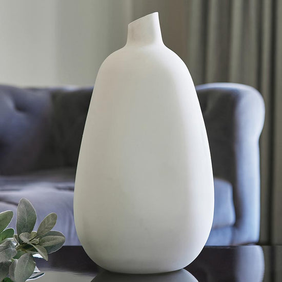 47th & Main Tall Wide Matte Glass Vase - lily & onyx