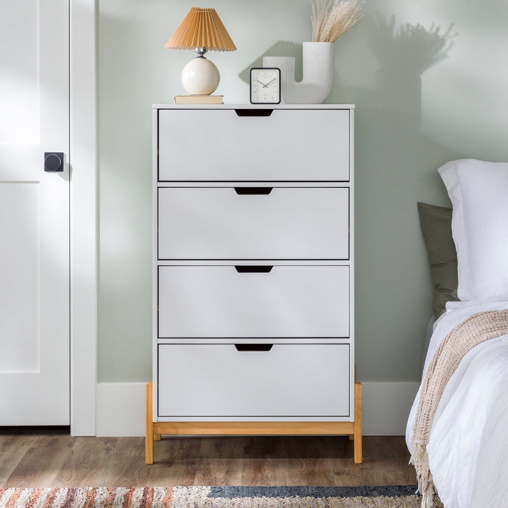 Walker Edison Tanner 4 Drawer Scandi-Minimalist Chest - lily & onyx