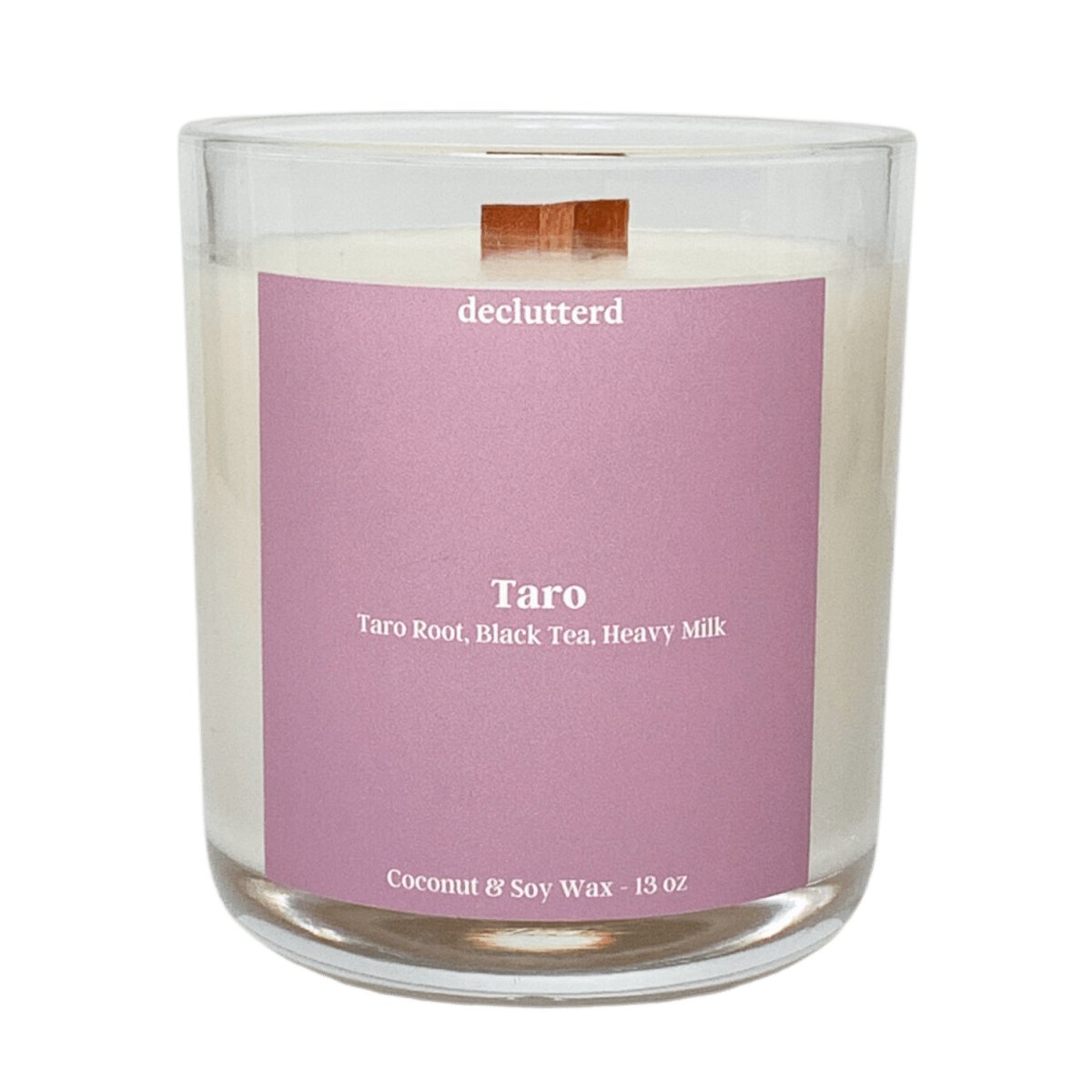declutterd Taro Wood Wick Candle - lily & onyx