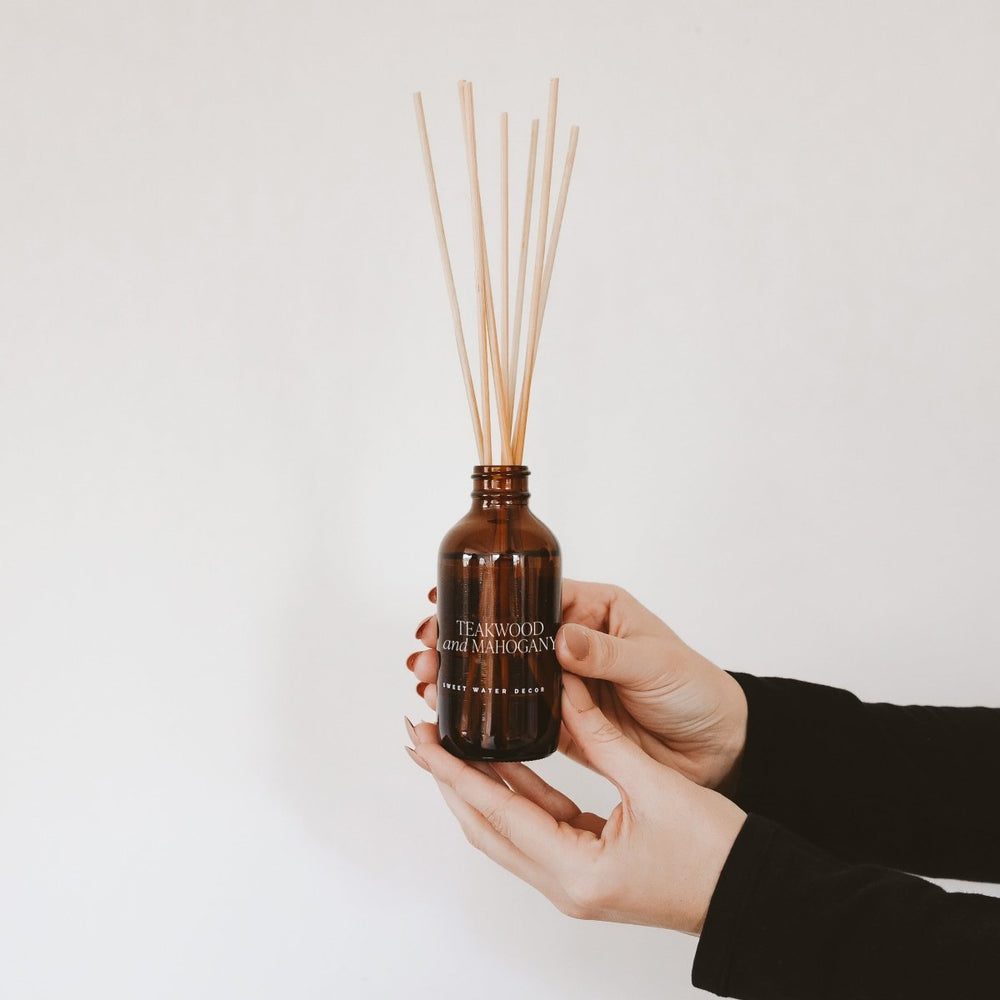 Sweet Water Decor Teakwood and Mahogany Amber Reed Diffuser - lily & onyx