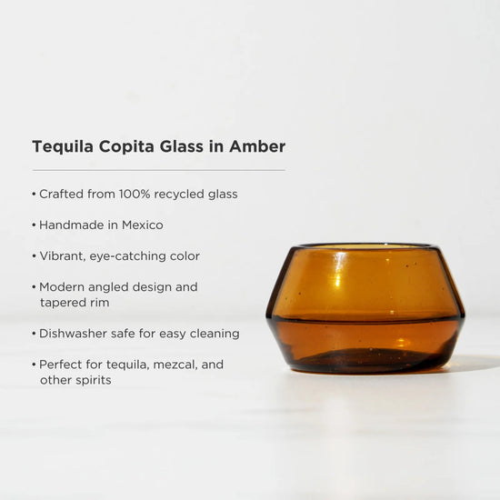 Viski Tequila Copita Glass, Amber - lily & onyx