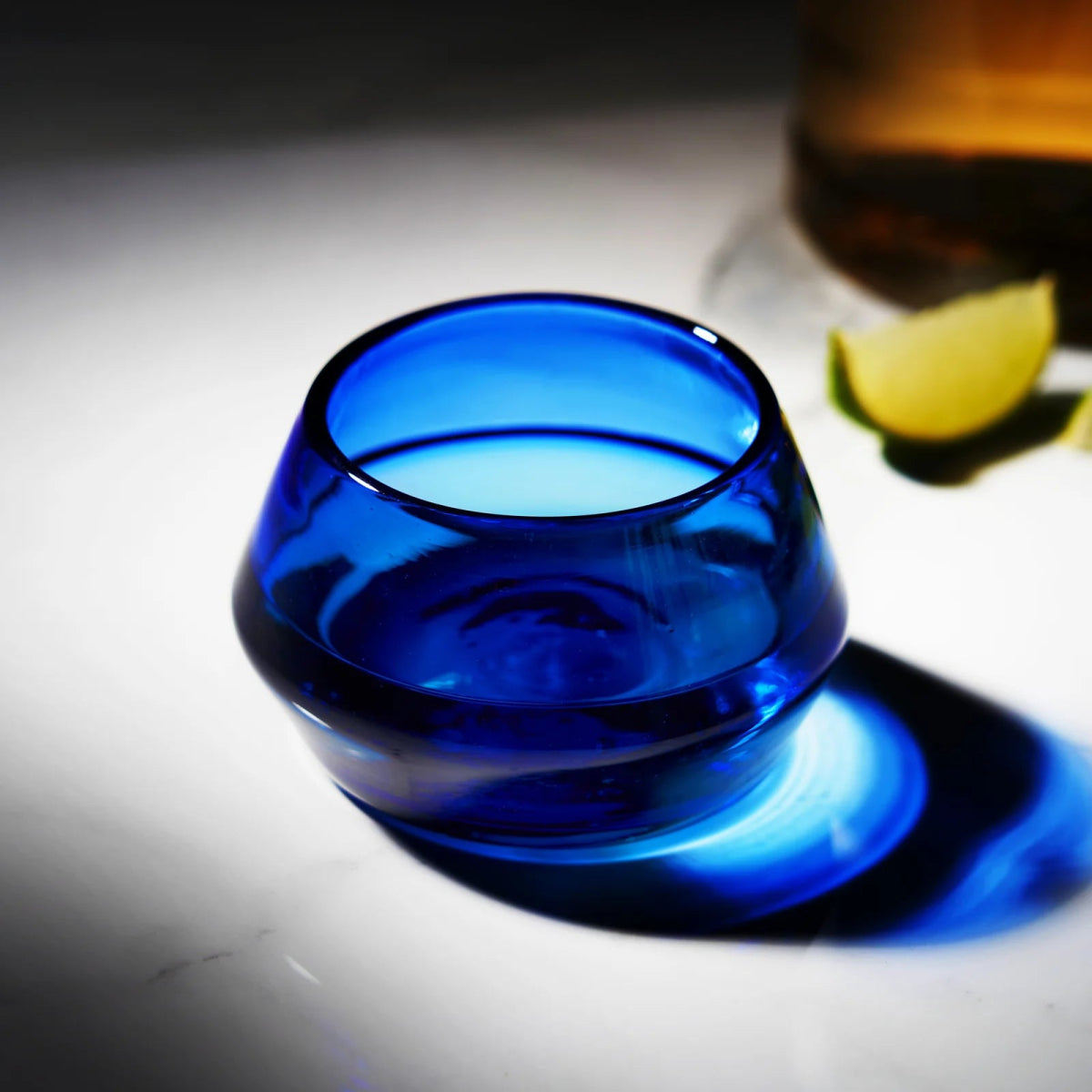 Viski Tequila Copita Glass, Cobalt - lily & onyx