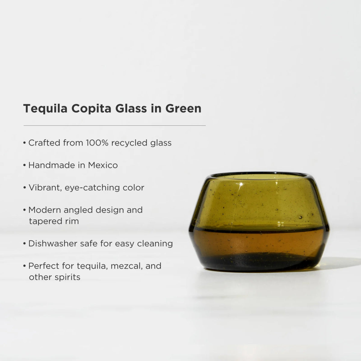 Viski Tequila Copita Glass, Green - lily & onyx