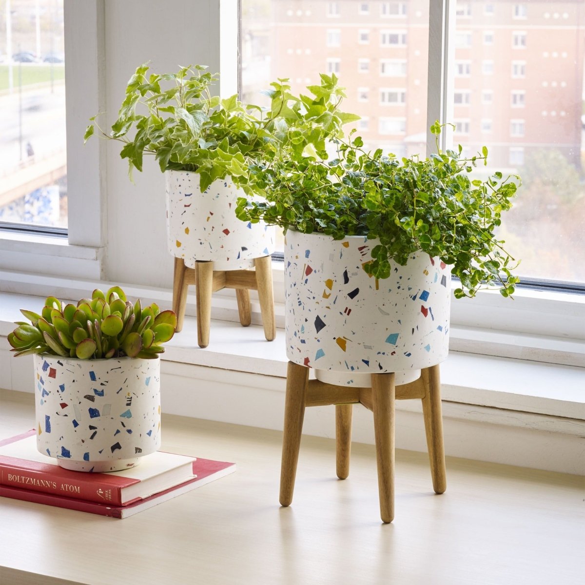 texxture Terrazza Planter, Blue - lily & onyx