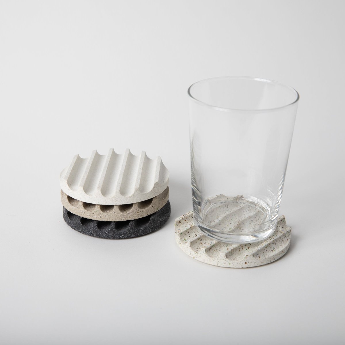 Pretti.Cool Terrazzo Grey Scale Coaster Set - lily & onyx