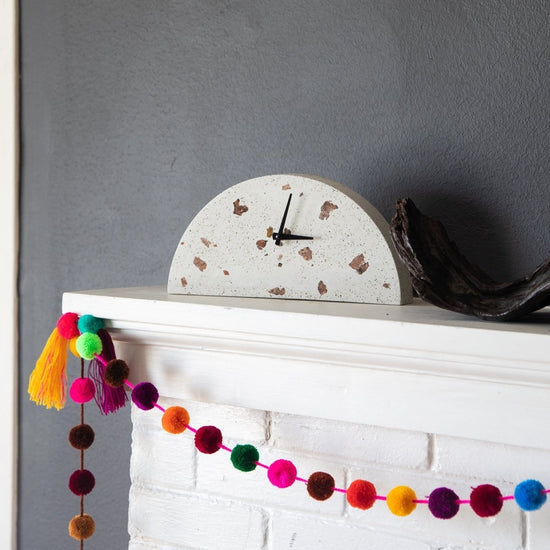 Pretti.Cool Terrazzo Mantel Clock - lily & onyx