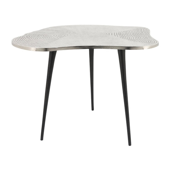 Sagebrook Home Textured Metal Accent Table, Silver - lily & onyx