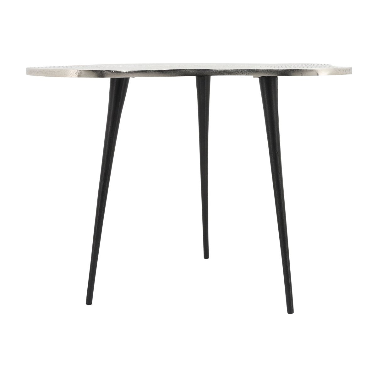 Sagebrook Home Textured Metal Accent Table, Silver - lily & onyx