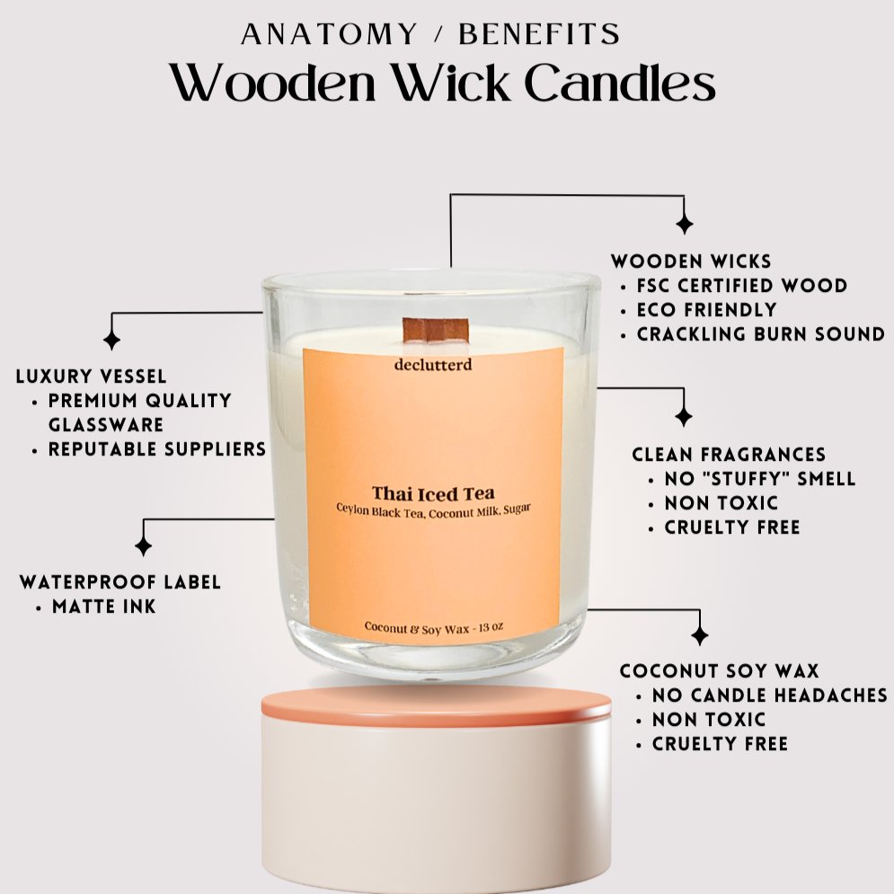 declutterd Thai Iced Tea Wood Wick Candle - lily & onyx