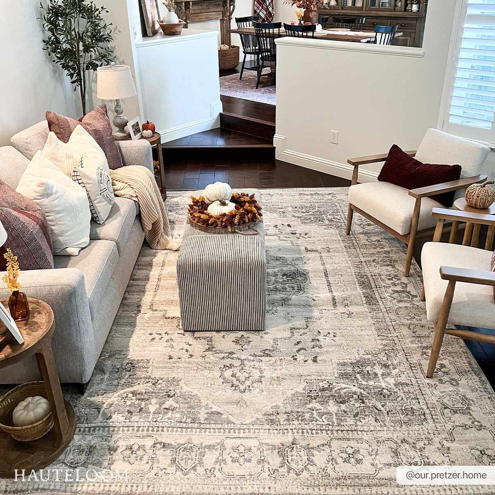 
                      
                        Hauteloom Tigried Ivory & Gray 2315 Area Rug - lily & onyx
                      
                    